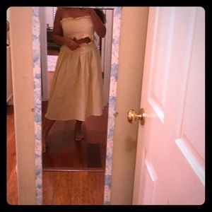 yellow gingham skirt